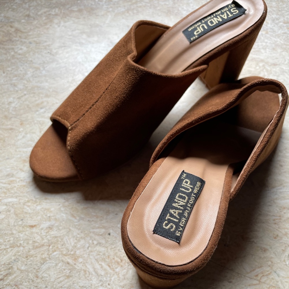 Tan Suede Mules - Picture 12 of 16